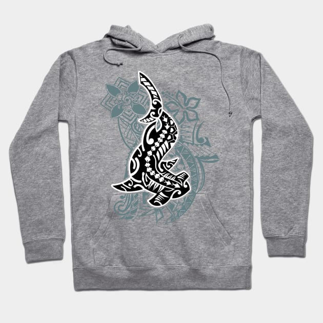 Hawaiian Tribal Hammerhead Shark Hoodie by Nalu Threads